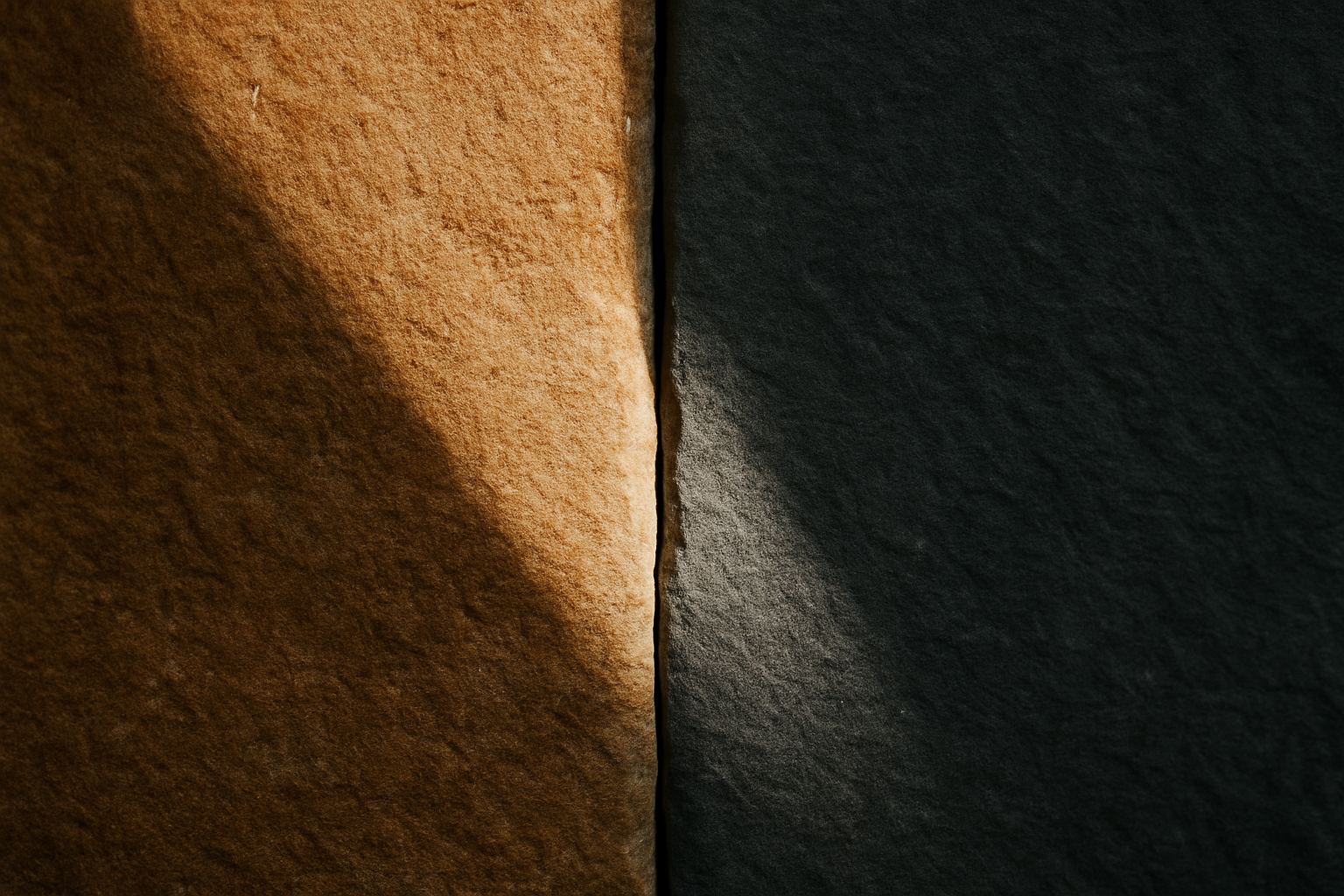 Sandstone meeting slate in northern daylight